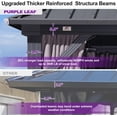 thumbnail image 5 of PURPLE LEAF 12 X 12 Permanent Hardtop Gazebo Outdoor Aluminum Galvanized Steel Double Roof Netting and Curtains Patio Lawn Garden Grey, 5 of 9