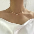 thumbnail image 3 of Freshwater Pearl Double Layer Necklace | 925 Sterling Silver Pearl Choker Chain Hypoallergenic 16" + 2" | RJ Designs, 3 of 7