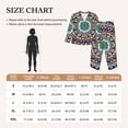 thumbnail image 4 of Honeii Colorful With Blue Oriental Print Women's Pajama Sets Long Sleeve Button Down Sleepwear Nightwear Soft Pjs Lounge Sets 2PCS-XX-Large, 4 of 7