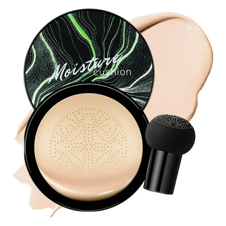 Mushroom Head Air Cushion CC Cream - BB Cream Foundation for Concealer Full Coverage Skin Brighten Long - Lasting Moisturizing, Cushion Foundation Even Color Correcting for All Skin Types (Ivory) C3