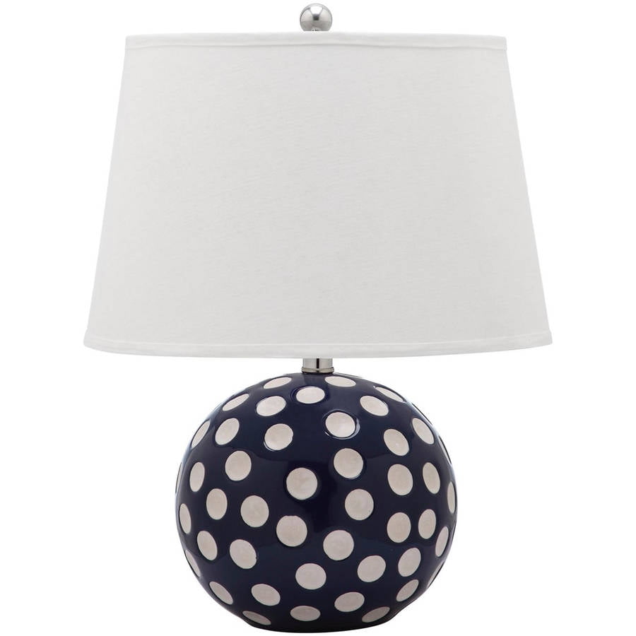 Safavieh Polka Dot Circle Table Lamp, Grey And White Polka Dot Lamp Shade