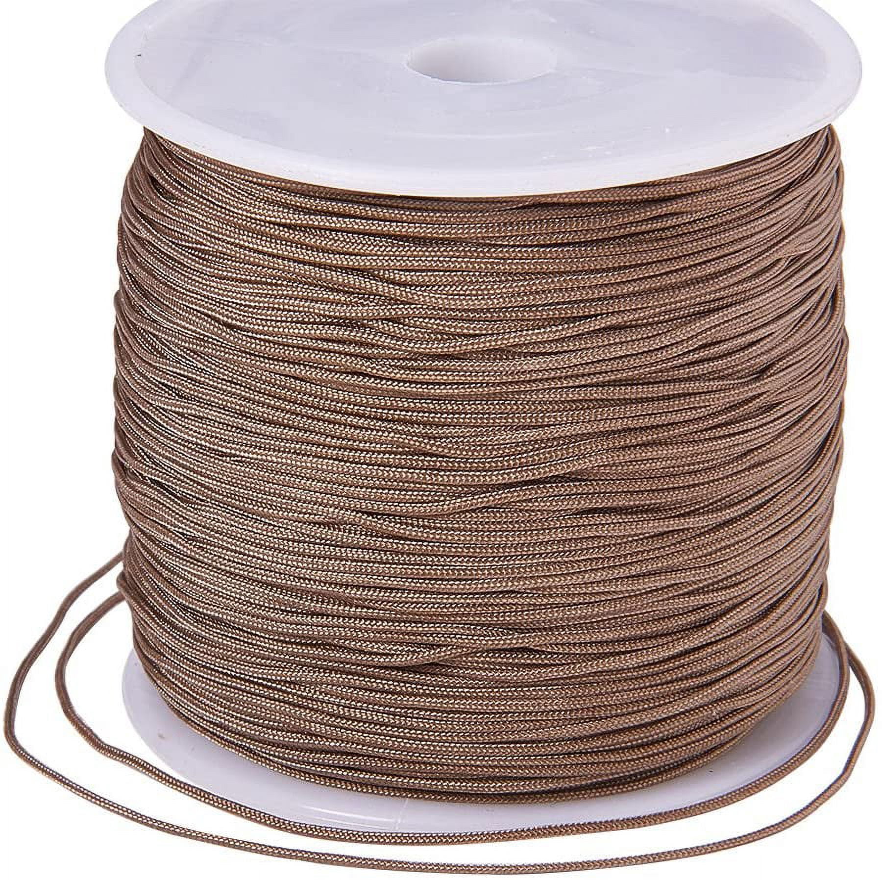 6 Colors 600 Yard Rattail Nylon Cord 0.8mm Chinese Knotting Cord Shamballa Macrame Thread Beading String - Dark Colors