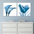 thumbnail image 3 of Empire Art Direct Lusty Blue Tulip & Indigo Calla Lililes Unframed Tempered Glass Wall Art, 24"x24", 3 of 4