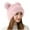 Pink, variant on Eltusu Women Pompom Beanie Hat, Soft Ears Flaps Warm Windproof Winter Hat Pink Size M