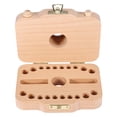 thumbnail image 3 of Caja de Recuerdo de Dientes de bebé Caja de Almacenamiento de Madera del Patrón de la Cámara de la Simulación Estuche de Almacenamiento de Dibujos Animados Lindo único, 3 of 8