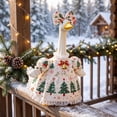 thumbnail image 2 of 23 Inch 2026 New Christmas Porch Goose Costume Set with Hat, Holiday Outfit for Yard and Porch Decoration, Festive Christmas Tree Design for Big White Goose Statue, 2 of 5