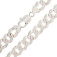 thumbnail image 2 of "10k White Gold Solid Curb Cuban Link Chain Necklace 26"" 9mm 49.1 grams" - White,26", 2 of 3