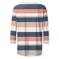 thumbnail image 5 of Cutuoiiu Women's Casual 3/4 Sleeve V-Neck Cozy Tops with Prints Gifts, 5 of 6