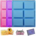 thumbnail image 1 of 6-Cavity Silicone Soap Mold Set, Rectangle Shape, High-Quality Durable Silicone for Easy DIY Crafting, 1 of 4