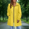 thumbnail image 5 of Wlynlyn Womens Rain Jacket Casual Zip up Thin Long Raincoat Lightweight Hooded Windbreaker Waterproof Jackets with Pockets, 5 of 10