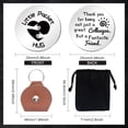 thumbnail image 2 of 2Pcs Friendship Pocket Hug Token with Key Chains Flat Round Double Sided Engraved Stainless Steel Commemorative Decision Maker Coin Pocket Hug Coin, 2 of 7