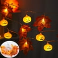 thumbnail image 5 of EUDIDV Xmas Tree Decor Maple Leaf Pumpkin String Lights Thanksgiving Halloween Christmas Decoration String Lights Can Be Used For Patio And Room Interior Decorations And More Christmas Ornaments, 5 of 6