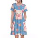 thumbnail image 1 of Easygdp Cute Pig Flowers para Vestido Transpirable de Mujer, Vestido Suelto de Manga Corta con Pliegues y Bolsillos para el Verano, 1 of 6