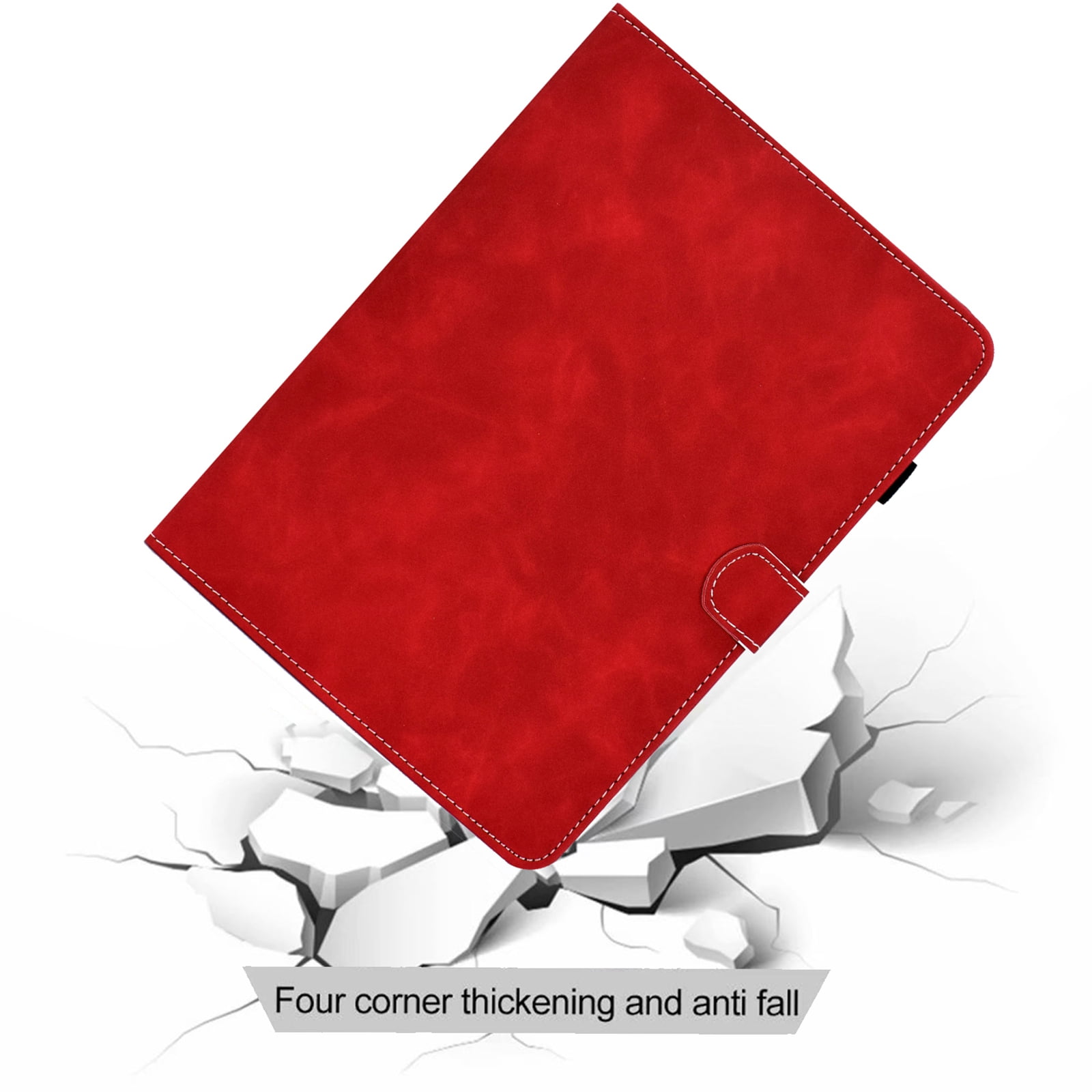 Dteck Case for  iPad 11-inch (A16) 2025/iPad 10th Generation 10.9 inch 2022,Magnetic Leather with Pencil Holder Pockets PU Leather Smart Folio Stand Wallet TPU Shockproof Cover,Red