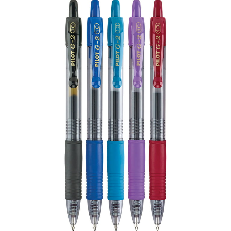 Pilot G2 Retractable Gel Pens, Bold Point, Assorted Ink, 5/Pack  (G21C5002/12487)