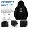 thumbnail image 4 of Men's Long Sleeve Hoodie Pullover with Pockets - Stylish Graphic ' THOU TWANG ' Text Relaxed Fit Drawstring Hood, 4 of 7