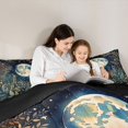 thumbnail image 4 of jejeloiu Nautical Botanical Full Size Comforter Sets For Girls,Calm Print Bedding Comforter Set,Multicolor Navy,Black Reversible,3pcs,1 Comforter and 2 Pillowcases, 4 of 7