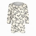 thumbnail image 4 of Towmus 3/4 Length Sleeve Womens Tops Womens Blouses Work Shirts Dressy with Button Down Blouses Fashion Clothing, 4 of 5
