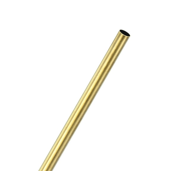 Uxcell 1-Pack 300mm Brass Round Tube,  7.6mm ID 8mm OD Seamless Stainless Steel Tubing for Construction/Machining/DIY Crafting