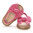 thumbnail image 3 of LYHaoo Girls Sandals Children Toddler Baby Girls Solid Bow Beach Shoes Sandals Prewalker Sizes 5 Toddlers(9-12 Months), 3 of 7