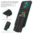 thumbnail image 2 of Allytech Galaxy A05S Rugged Case with Cards Holder, Heavy Duty Shockproof Hybrid PC TPU Back Cover Anti-Scratch Bumper Lightweight Protective Phone Case for Samsung Galaxy A05S - Darkgreen, 2 of 9