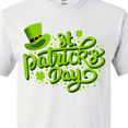 thumbnail image 4 of Inktastic St. Patrick's Day Hand Lettering with Green Top Hat T-Shirt, 4 of 5