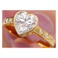 thumbnail image 3 of Heart Shape Moissanite Engagement Ring 2 Carat (8 mm, D-VS1 Quality), 10K Yellow Gold, US 11.25, 3 of 7