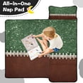 thumbnail image 4 of Green and Brown Football Stitch Pattern Toddler Nap Mats for Kids Preschool,Sleeping Mat Bag or Kids,Toddler Sleeping Bag,Toddler Nap Mat or Daycare, 4 of 6