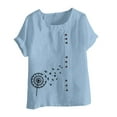thumbnail image 1 of Birdeem Mode Femmes Été Ample Imprimé T-Shirt à Col Rond Manches Courtes Blouse Décontractée, 1 of 1