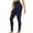 Navy, variant on GERsome Leggings for Women High Waisted Full Length Tummy Control Yoga Pants with Pockets Solid Color Workout Cycling Tights S-3XL