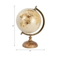 thumbnail image 4 of Modern Decorative Globe Figurine for Home Decor - Accent for Bathroom, Office, and Living Room Decoration - Ornament for Shelf, Study Room, and Coffee Table Display - 14", Gold & Metallic, 4 of 13