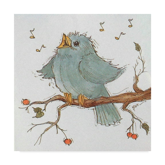 Beverly Johnston 'Blue Song Bird' Canvas Art