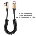 thumbnail image 3 of CNKOO Heavy Duty Spring Coiled Charging Cable 240W Fast Charging Double USB C Connector Compact Head Design For Tight Space, 3 of 8