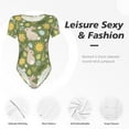 thumbnail image 4 of Pofeuu Happy Easter Print Short Sleeve Body Suits Women Round Neck Bodysuits for Women Onesie Adult Set Body Suit-Small, 4 of 7