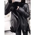 thumbnail image 1 of -abrigos gruesos de piel sintética para mujer, chaqueta empalmada de piel de oveja, prendas de vestir de aviador, invierno, 2023, 1 of 5