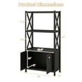 thumbnail image 4 of Giantex Bathroom Floor Cabinet, Modern Storage Cabinet, Storage Organizer, Black, 4 of 9