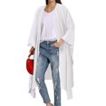 thumbnail image 1 of Celmia Femmes Manches Chauve-Souris Couverture de Vacances Cardigans Fins, 1 of 7