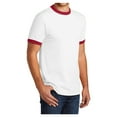 thumbnail image 4 of Mens Short Sleeve Core Cotton Soft Classic Ringer Tee White/Red Medium, 4 of 6