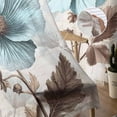 thumbnail image 5 of Sheer Curtains 84 Inches Long, Teal Tulip Vintage Botanical Summer Light Filtering Window Curtains for Living Room/Bedroom, Spring Floral Rod Pocket Voile Sheer Curtain Drapes, 52"W x 84"L, 2 Panels, 5 of 9