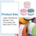 thumbnail image 2 of Uxcell Crochet Yarn Knitting Yarn 100% Cotton Chunky Yarn for Hand Knitting, Blanket Yarn for Crafts, 2 of 6