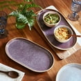 thumbnail image 2 of Portmeirion Minerals Oval Dish (12"x 6.4") - Stoneware Tableware with Unique Amethyst Glaze - Contemporary Dining & Essential Scandinavian Entertaining, Durable Ceramic Server for Meals & Gatherings, 2 of 7