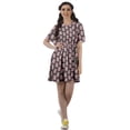 thumbnail image 2 of Moomaya Printed Moss Georgette Dresses Women A-Line Tunic With Drawstring Belt, 2 of 6
