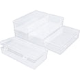 thumbnail image 1 of Rectangular Clear Plastic Storage Containers Box with Hinged Lid for Beads and Other Small Craft Items, 1 of 7