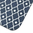 thumbnail image 3 of Navy Blue Geometric Quatrefoil Pattern Dish Drying Mat for Kitchen 1 Pack, Ultra Absorbent Microfiber Dishes Drainer Mats,18"x24", 3 of 4