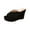 Black, variant on Slippers for Women Indoor Outdoor Wedge Thick Sole Open Toe Slip-on Peep Toe Slides Women Footwear Beach Sandal Casual Wear Vacation Daily Shoes Black 5.5