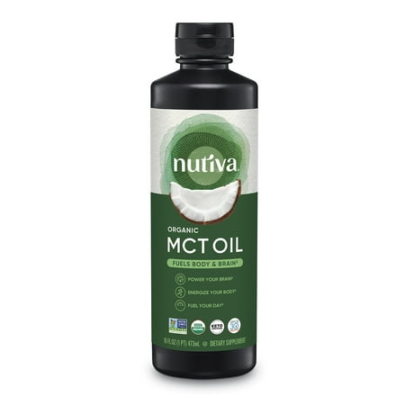 Nutiva Organic MCT Oil with Caprylic & Capric Acids from Organic Fresh Coconuts, 16-fl oz