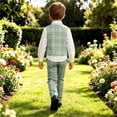 thumbnail image 5 of Lovzfmll 4-Piece Boy's Suit, Plaid Vest & Shirt & Pants & Hat, Formal Performance Wear for Toddler, 3-4 Years, 5 of 10
