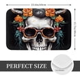 thumbnail image 2 of Sikiie Flower Horn Skull A Print Flannel Anti-slip Floor Mat 16x24in, Thickened Dustproof Entrance Door Mat Floor Mat for Kitchen, Bathroom, Laundry Room, 2 of 7