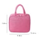 thumbnail image 3 of Bolsa térmica reutilizable para el almuerzo con forro de aluminio | Bonita bolsa de tela para mujer, trabajo, escuela y picnic | Azul marino o gris | Lonchera de gran capacidad, 3 of 8