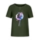 thumbnail image 3 of Camisas de Manga Corta para las Mujeres, Blusa de Botón de Impresión Casual con Cuello Redondo Hecha de Tela Suave Transpirable para Verano Primavera, Blusas de Manga Corta para las Mujeres, 3 of 4